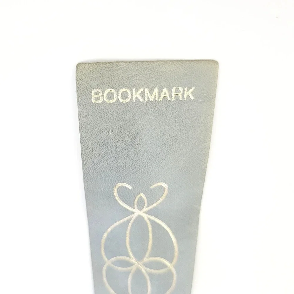 Vintage 50s Military Academy Leather Bookmark West Point New York USA 1950s gray